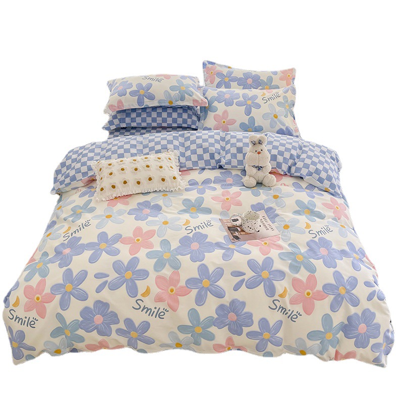 Cotton four-piece cotton bedding set - light flower b26