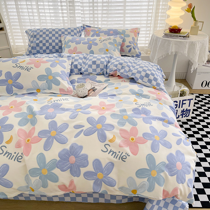 Cotton four-piece cotton bedding set - light flower b26