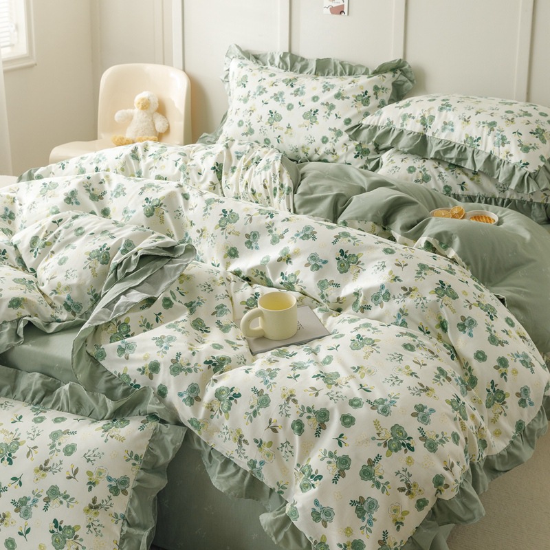 Cotton princess style lace four-piece set - lace type Baguio b21