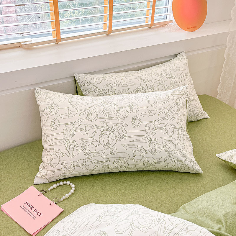 Fresh pure cotton four-piece cotton quilt cover - Evening Breeze b33