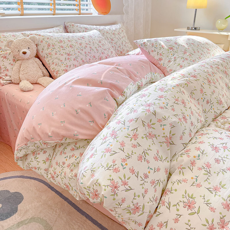 Fresh pure cotton four-piece cotton quilt cover - Monologue - Feel free b34