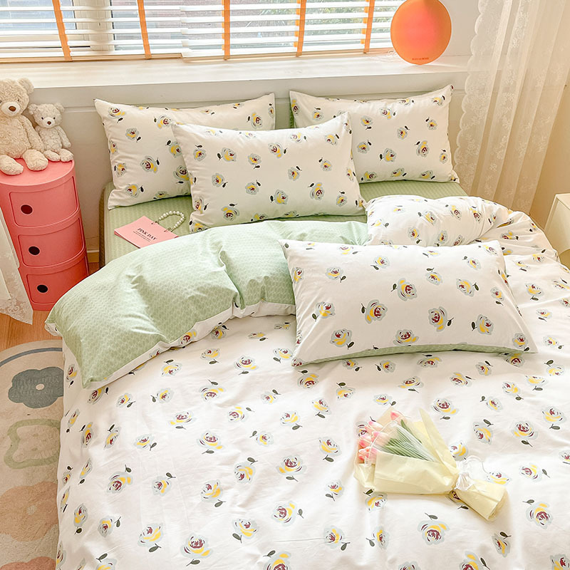 Fresh pure cotton four-piece cotton quilt cover - Monologue - Feel free b34