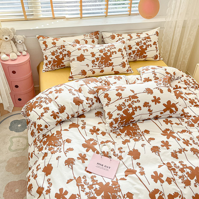 Fresh pure cotton four-piece cotton quilt cover - Monologue - Feel free b34