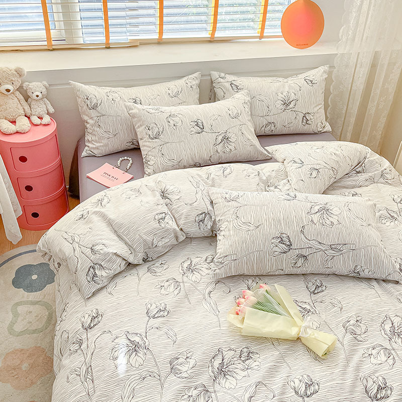 Fresh pure cotton four-piece cotton quilt cover - Mu Xin-Jian Ying b35
