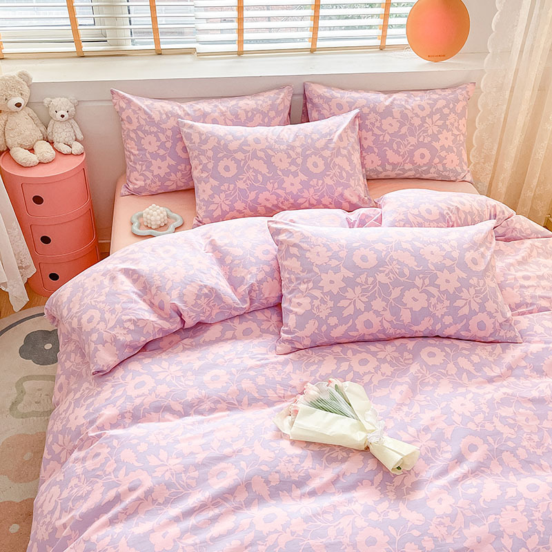Fresh pure cotton four-piece cotton quilt cover - Mu Xin-Jian Ying b35