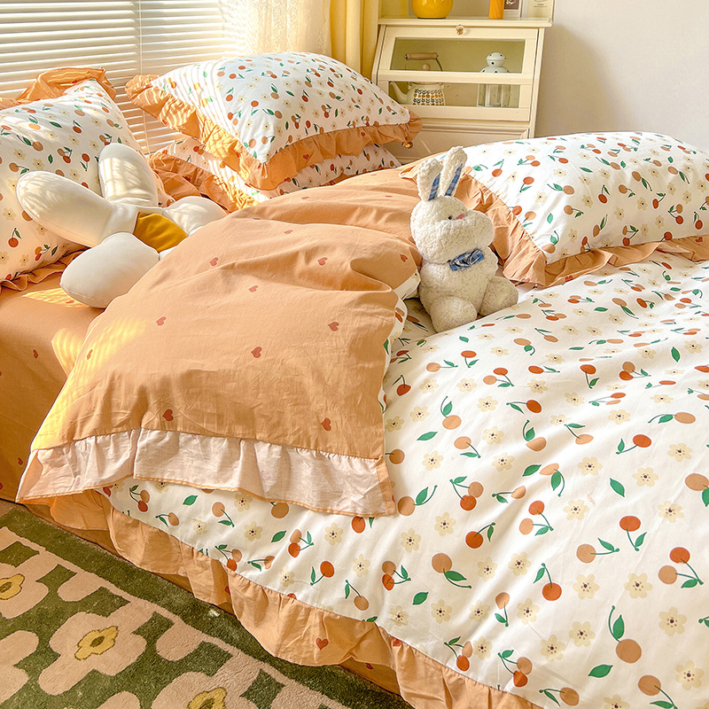 Lace Cotton Four-piece Set Cotton-Lace Luna b30