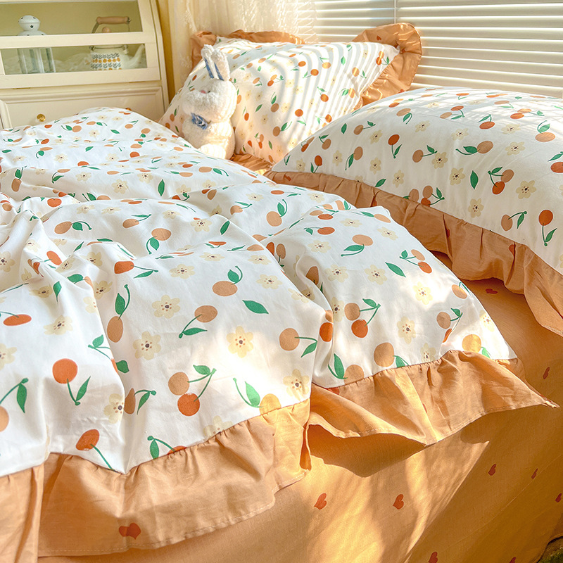 Lace Cotton Four-piece Set Cotton-Lace Luna b30