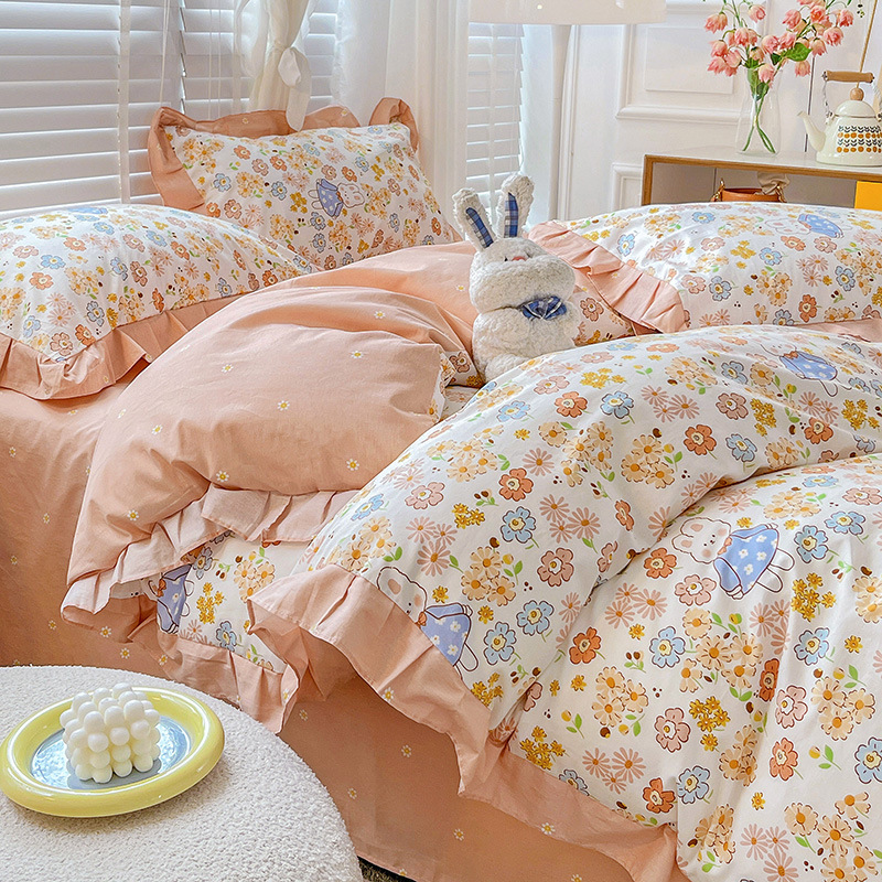 Cotton Girl Heart Bedding - bunny b41