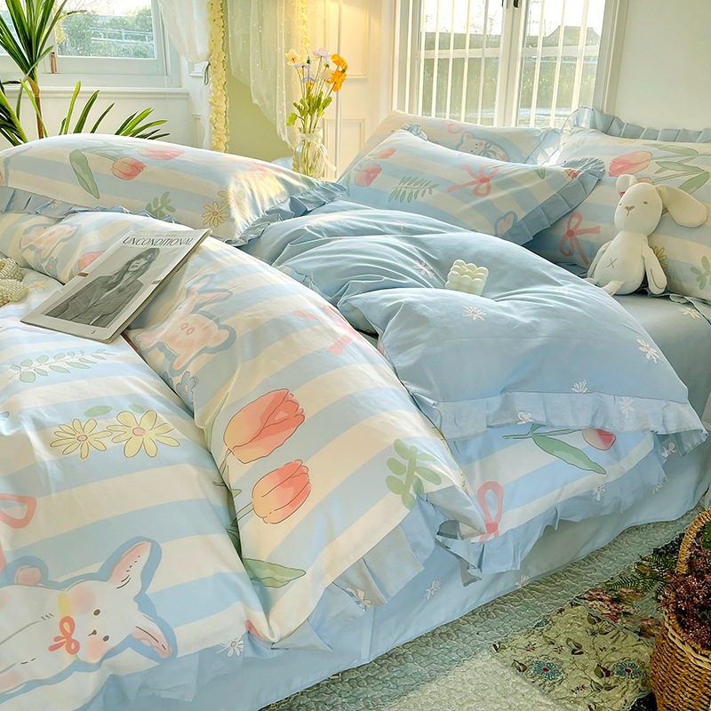 Cotton Girl Heart Bedding - bunny b41