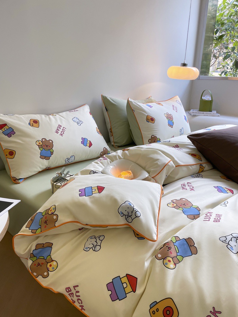 Romantic small floral quilt cover four-piece set-Cartoon b51