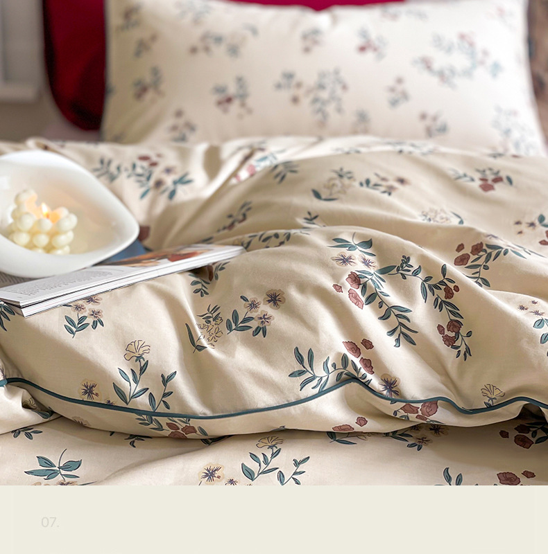 Romantic small floral quilt cover four-piece set-Nansheng b48