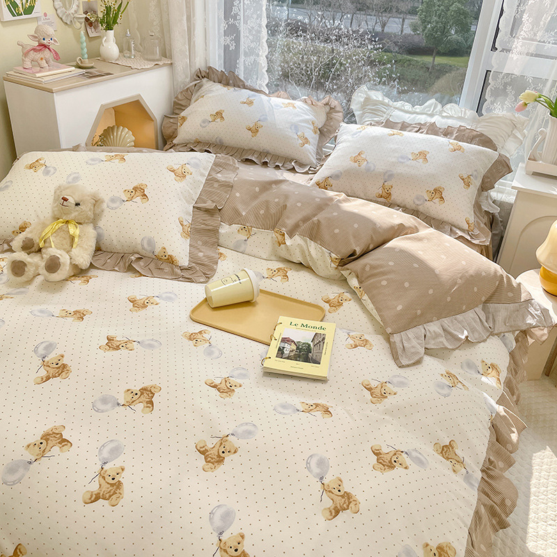 Fresh Cotton Edge Four-piece Set-Bear b61
