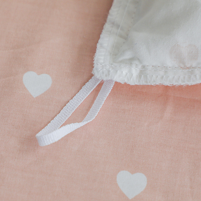 Princess cotton quilt cover fitted sheet-Love Pink b70
