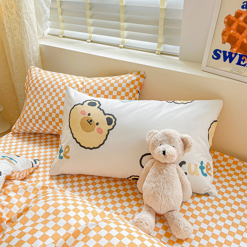 Cartoon pure cotton cotton children's bed sheet quilt cover b72