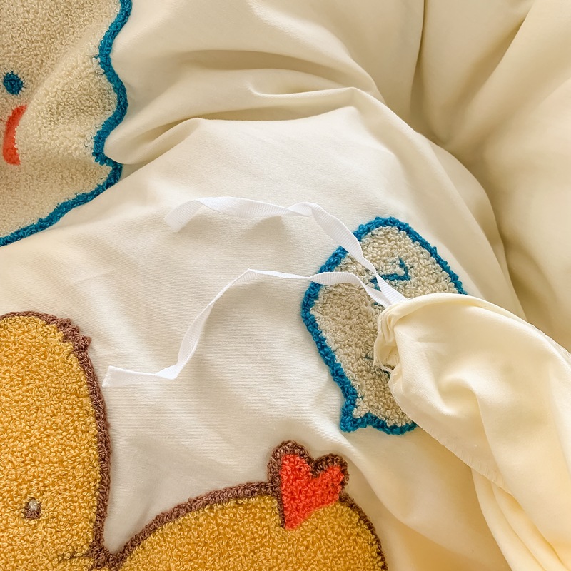Cotton twill cotton cartoon towel embroidery four-piece set b82