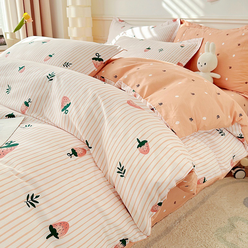 High-quality small fresh cotton printing four-piece set b73