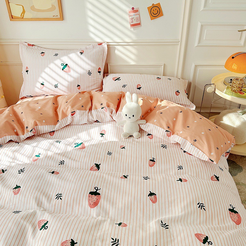 High-quality small fresh cotton printing four-piece set b73