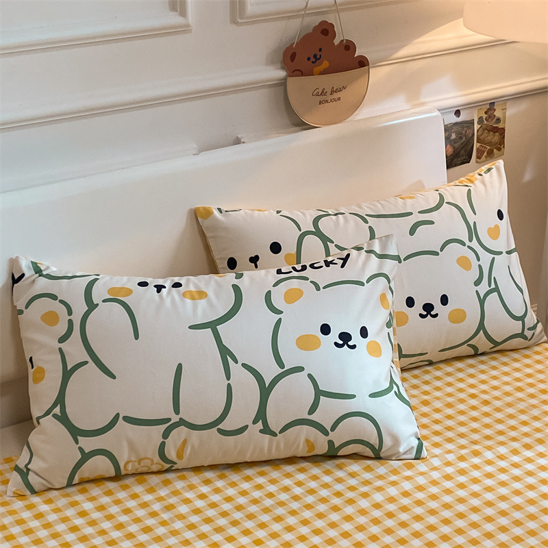 Small Fresh Cotton Printed Bedding Three-piece Set b79