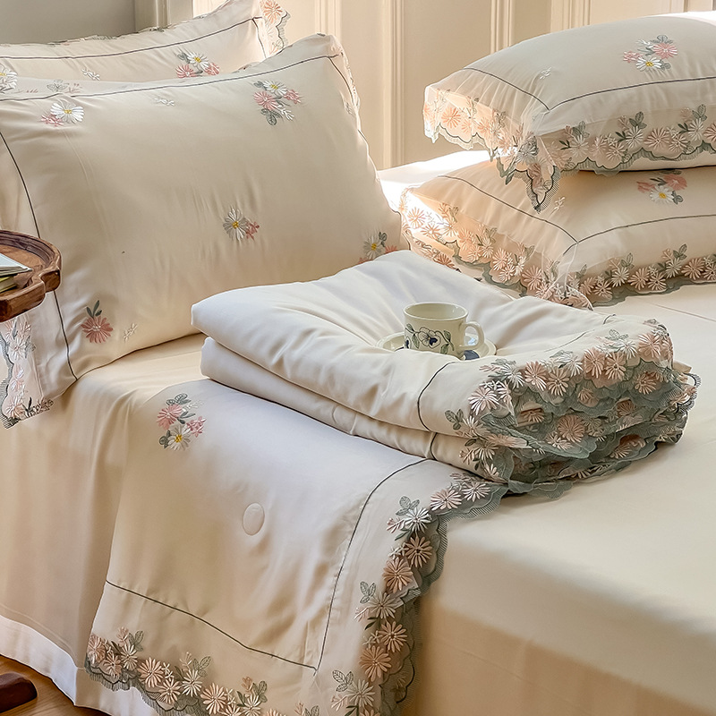 French Lace Whole Cotton Air Conditioning Quilt b106