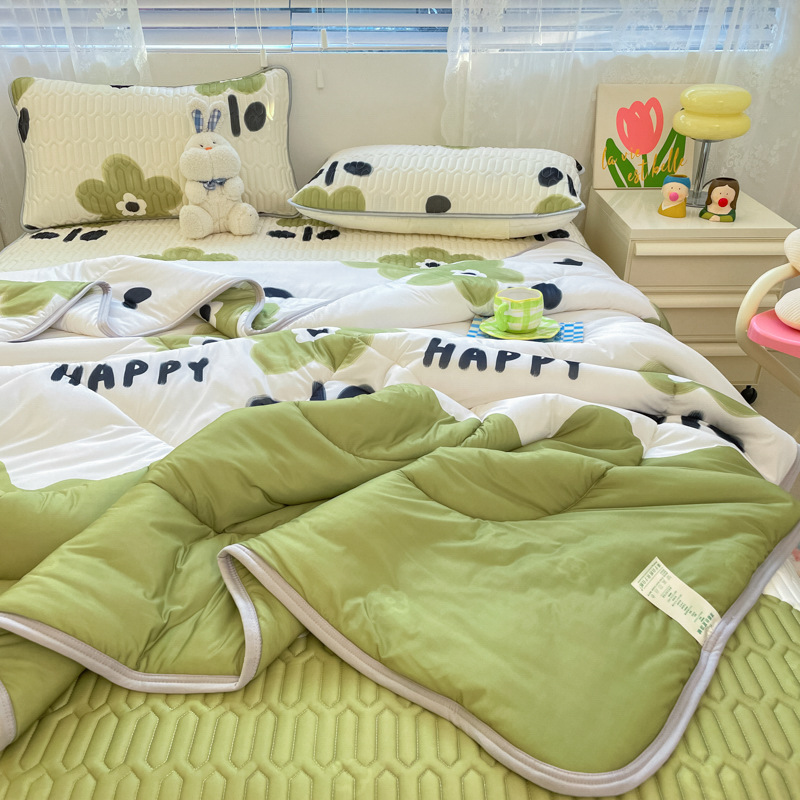 Latex Mat Three-piece Set - Green b105