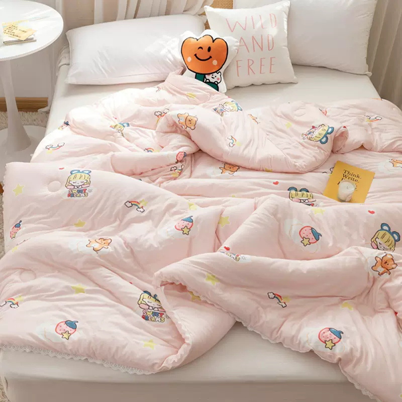 Maternal and child machine washable knitted summer cool quilt b107