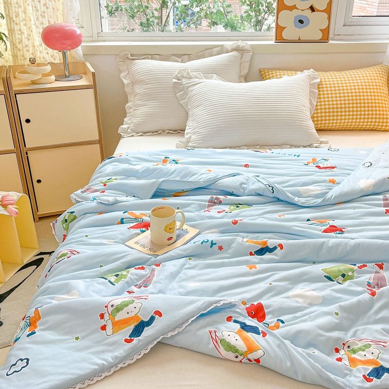 Maternal and child machine washable knitted summer cool quilt b107